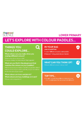 Sample page of Playground Science, lower primary (colour paddles)